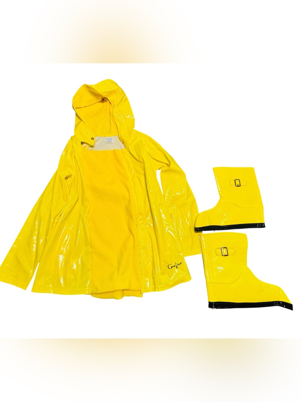 Coraline Costume Spirit Halloween Child Large 12-14 Hooded Coat & Boot Covers